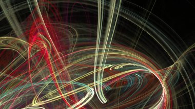 Fantezi kaotik renkli fraktal desen. Soyut Fraktal şekiller. 3D render resimde arka plan veya duvar kağıdı.