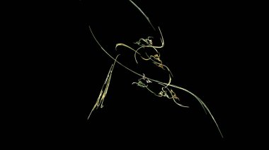 Fantezi kaotik renkli fraktal desen. Soyut Fraktal şekiller. 3D render resimde arka plan veya duvar kağıdı.