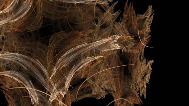 Fantezi kaotik renkli fraktal desen. Soyut Fraktal şekiller. 3D render resimde arka plan veya duvar kağıdı.