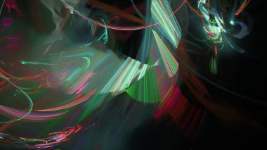 Fantezi kaotik renkli fraktal desen. Soyut Fraktal şekiller. 3D render resimde arka plan veya duvar kağıdı.