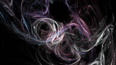 Fantezi kaotik renkli fraktal desen. Soyut Fraktal şekiller. 3D render resimde arka plan veya duvar kağıdı.