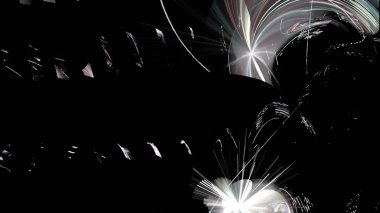 Fantezi kaotik renkli fraktal desen. Soyut Fraktal şekiller. 3D render resimde arka plan veya duvar kağıdı.