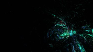 Fantezi kaotik renkli fraktal desen. Soyut Fraktal şekiller. 3D render resimde arka plan veya duvar kağıdı.