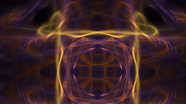 Fantezi kaotik renkli fraktal desen. Soyut Fraktal şekiller. 3D render resimde arka plan veya duvar kağıdı.