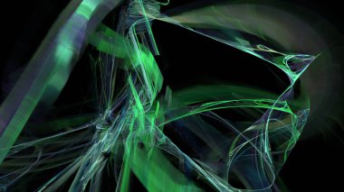 Fantezi kaotik renkli fraktal desen. Soyut Fraktal şekiller. 3D render resimde arka plan veya duvar kağıdı.