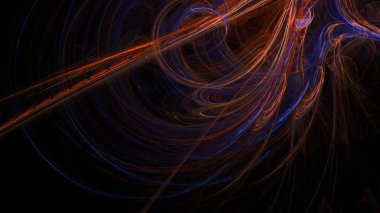 Fantezi kaotik renkli fraktal desen. Soyut Fraktal şekiller. 3D render resimde arka plan veya duvar kağıdı.