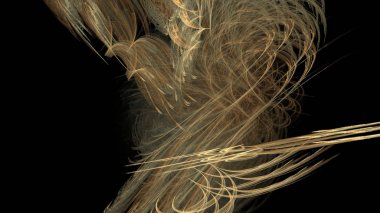 Fantezi kaotik renkli fraktal desen. Soyut Fraktal şekiller. 3D render resimde arka plan veya duvar kağıdı.