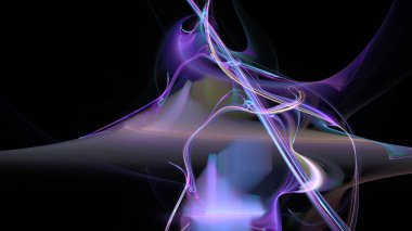 Fantezi kaotik renkli fraktal desen. Soyut Fraktal şekiller. 3D render resimde arka plan veya duvar kağıdı.