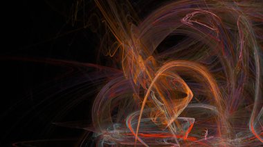 Fantezi kaotik renkli fraktal desen. Soyut Fraktal şekiller. 3D render resimde arka plan veya duvar kağıdı.