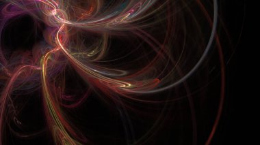 Fantezi kaotik renkli fraktal desen. Soyut Fraktal şekiller. 3D render resimde arka plan veya duvar kağıdı.