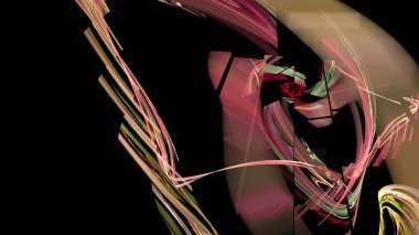 Fantezi kaotik renkli fraktal desen. Soyut Fraktal şekiller. 3D render resimde arka plan veya duvar kağıdı.