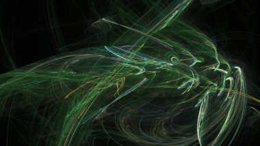 Fantezi kaotik renkli fraktal desen. Soyut Fraktal şekiller. 3D render resimde arka plan veya duvar kağıdı.