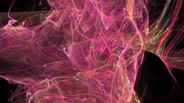 Fantezi kaotik renkli fraktal desen. Soyut Fraktal şekiller. 3D render resimde arka plan veya duvar kağıdı.