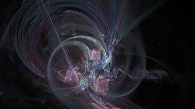 Fantezi kaotik renkli fraktal desen. Soyut Fraktal şekiller. 3D render resimde arka plan veya duvar kağıdı.