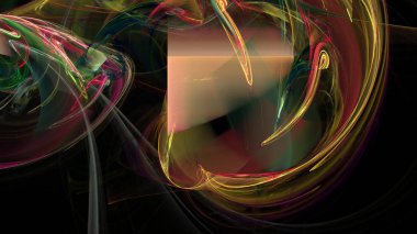 Fantezi kaotik renkli fraktal desen. Soyut Fraktal şekiller. 3D render resimde arka plan veya duvar kağıdı.