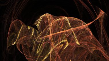 Fantezi kaotik renkli fraktal desen. Soyut Fraktal şekiller. 3D render resimde arka plan veya duvar kağıdı.