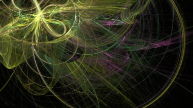 Fantezi kaotik renkli fraktal desen. Soyut Fraktal şekiller. 3D render resimde arka plan veya duvar kağıdı.