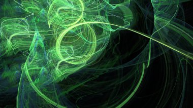 Fantezi kaotik renkli fraktal desen. Soyut Fraktal şekiller. 3D render resimde arka plan veya duvar kağıdı.