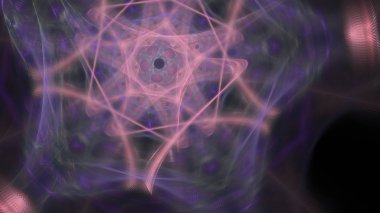 Fantezi kaotik renkli fraktal desen. Soyut Fraktal şekiller. 3D render resimde arka plan veya duvar kağıdı.