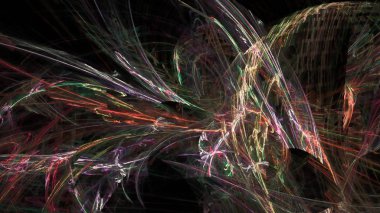 Fantezi kaotik renkli fraktal desen. Soyut Fraktal şekiller. 3D render resimde arka plan veya duvar kağıdı.