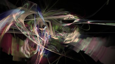 Fantezi kaotik renkli fraktal desen. Soyut Fraktal şekiller. 3D render resimde arka plan veya duvar kağıdı.