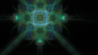 Fantezi kaotik renkli fraktal desen. Soyut Fraktal şekiller. 3D render resimde arka plan veya duvar kağıdı.