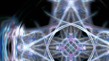 Fantezi kaotik renkli fraktal desen. Soyut Fraktal şekiller. 3D render resimde arka plan veya duvar kağıdı.