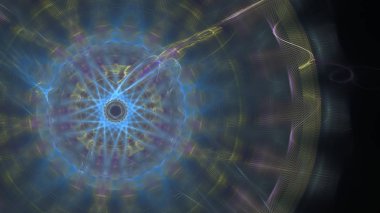 Fantezi kaotik renkli fraktal desen. Soyut Fraktal şekiller. 3D render resimde arka plan veya duvar kağıdı.