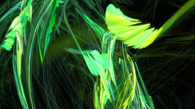 Fantezi kaotik renkli fraktal desen. Soyut Fraktal şekiller. 3D render resimde arka plan veya duvar kağıdı.