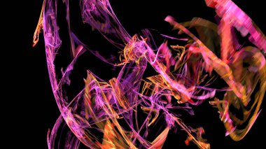 Fantezi kaotik renkli fraktal desen. Soyut Fraktal şekiller. 3D render resimde arka plan veya duvar kağıdı.