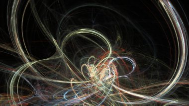 Fantezi kaotik renkli fraktal desen. Soyut Fraktal şekiller. 3D render resimde arka plan veya duvar kağıdı.