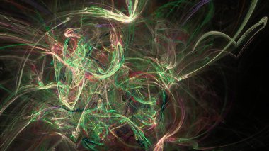 Fantezi kaotik renkli fraktal desen. Soyut Fraktal şekiller. 3D render resimde arka plan veya duvar kağıdı.