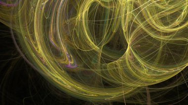 Fantezi kaotik renkli fraktal desen. Soyut Fraktal şekiller. 3D render resimde arka plan veya duvar kağıdı.