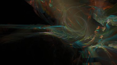 Fantezi kaotik renkli fraktal desen. Soyut Fraktal şekiller. 3D render resimde arka plan veya duvar kağıdı.