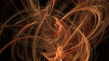 Fantezi kaotik renkli fraktal desen. Soyut Fraktal şekiller. 3D render resimde arka plan veya duvar kağıdı.