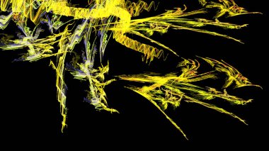 Fantezi kaotik renkli fraktal desen. Soyut Fraktal şekiller. 3D render resimde arka plan veya duvar kağıdı.