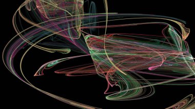 Fantezi kaotik renkli fraktal desen. Soyut Fraktal şekiller. 3D render resimde arka plan veya duvar kağıdı.