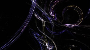 Fantezi kaotik renkli fraktal desen. Soyut Fraktal şekiller. 3D render resimde arka plan veya duvar kağıdı.