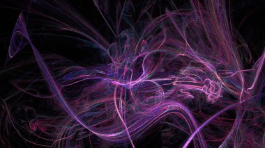 Fantezi kaotik renkli fraktal desen. Soyut Fraktal şekiller. 3D render resimde arka plan veya duvar kağıdı.