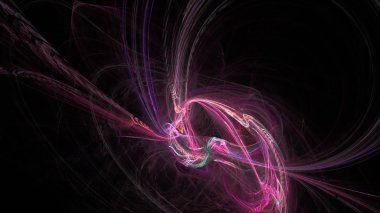 Fantezi kaotik renkli fraktal desen. Soyut Fraktal şekiller. 3D render resimde arka plan veya duvar kağıdı.