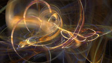 Fantezi kaotik renkli fraktal desen. Soyut Fraktal şekiller. 3D render resimde arka plan veya duvar kağıdı.