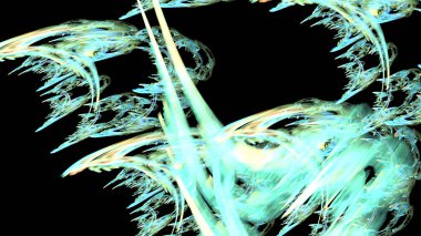 Fantezi kaotik renkli fraktal desen. Soyut Fraktal şekiller. 3D render resimde arka plan veya duvar kağıdı.