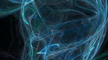 Fantezi kaotik renkli fraktal desen. Soyut Fraktal şekiller. 3D render resimde arka plan veya duvar kağıdı.