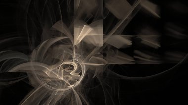 Fantezi kaotik renkli fraktal desen. Soyut Fraktal şekiller. 3D render resimde arka plan veya duvar kağıdı.