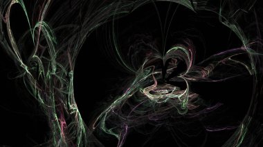 Fantezi kaotik renkli fraktal desen. Soyut Fraktal şekiller. 3D render resimde arka plan veya duvar kağıdı.