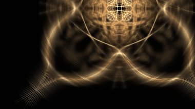 Fantezi kaotik renkli fraktal desen. Soyut Fraktal şekiller. 3D render resimde arka plan veya duvar kağıdı.