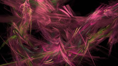 Fantezi kaotik renkli fraktal desen. Soyut Fraktal şekiller. 3D render resimde arka plan veya duvar kağıdı.