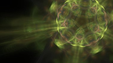 Fantezi kaotik renkli fraktal desen. Soyut Fraktal şekiller. 3D render resimde arka plan veya duvar kağıdı.