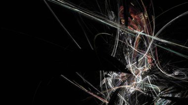 Fantezi kaotik renkli fraktal desen. Soyut Fraktal şekiller. 3D render resimde arka plan veya duvar kağıdı.