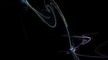 Fantezi kaotik renkli fraktal desen. Soyut Fraktal şekiller. 3D render resimde arka plan veya duvar kağıdı.